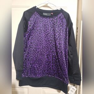 Ride Snowboards Purple Leopard Print Sweatshirt M